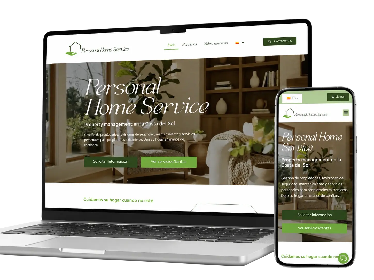 mockup personal home service