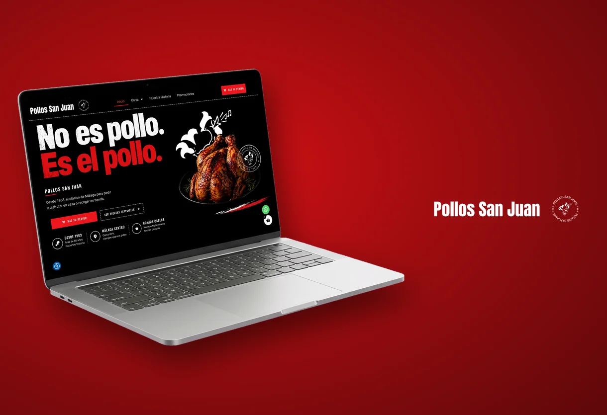 Rediseño web y tienda online de Pollos San Juan, asador de Málaga